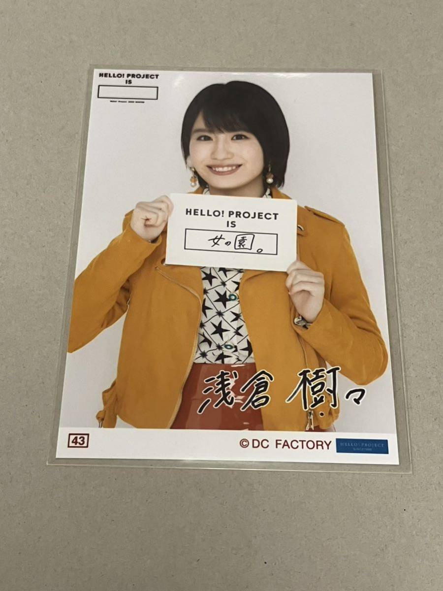 【浅倉樹々・43番】ハロプロ2020 Winter HELLO! PROJECT IS [　　　　　] ～side A～,～side B～コレクション生写真part1_画像1