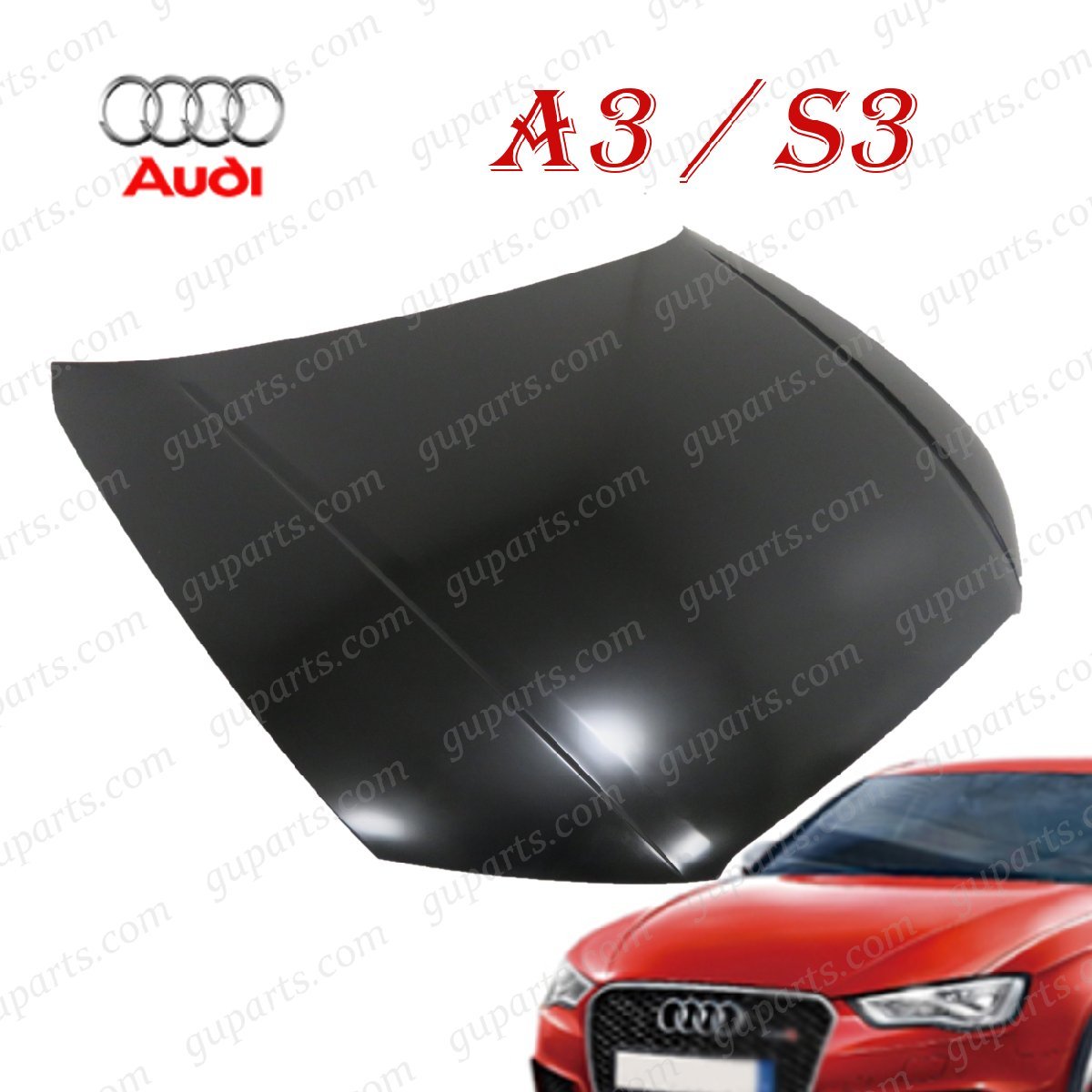 AUDI A3 S3 8V 系 セダン 2014～ エンジン ボンネット フード アルミ 8V5823029A_画像2