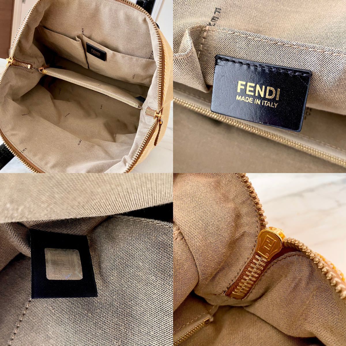 正規品 美品 FENDI フェンディ カメレオン レザートートバッグ