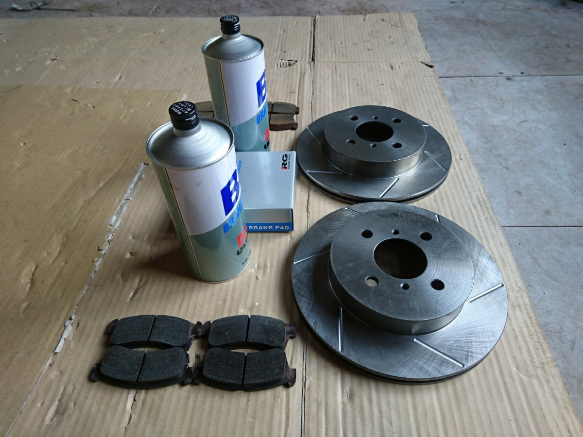 HA21S HB21S Alto Works brake strengthen parts set 14 -inch specification caliper &256. ventilated rotor OH after cosmic blue painted.