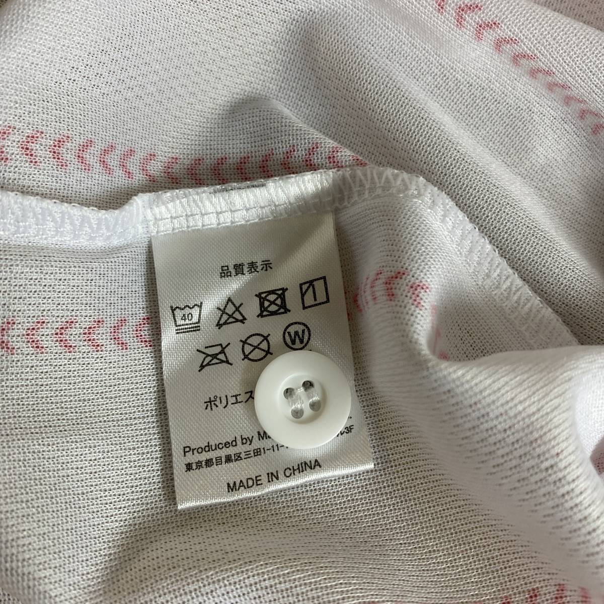 S464 100円スタート SoftBank HAWKA ユニセックス ユニフォーム 野球 Tシャツ 半袖 カジュアル L ホワイト（白） ビッグロゴ ポリエステル_画像6