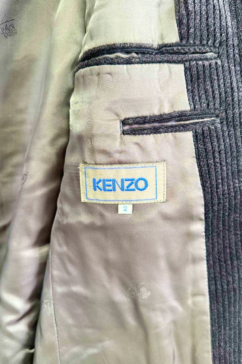 90‘s KENZO corduroy jacket ケンゾー テーラードジャケット コーデュロイ ダークグレー サイズ2 ヴィンテージ 8の画像3