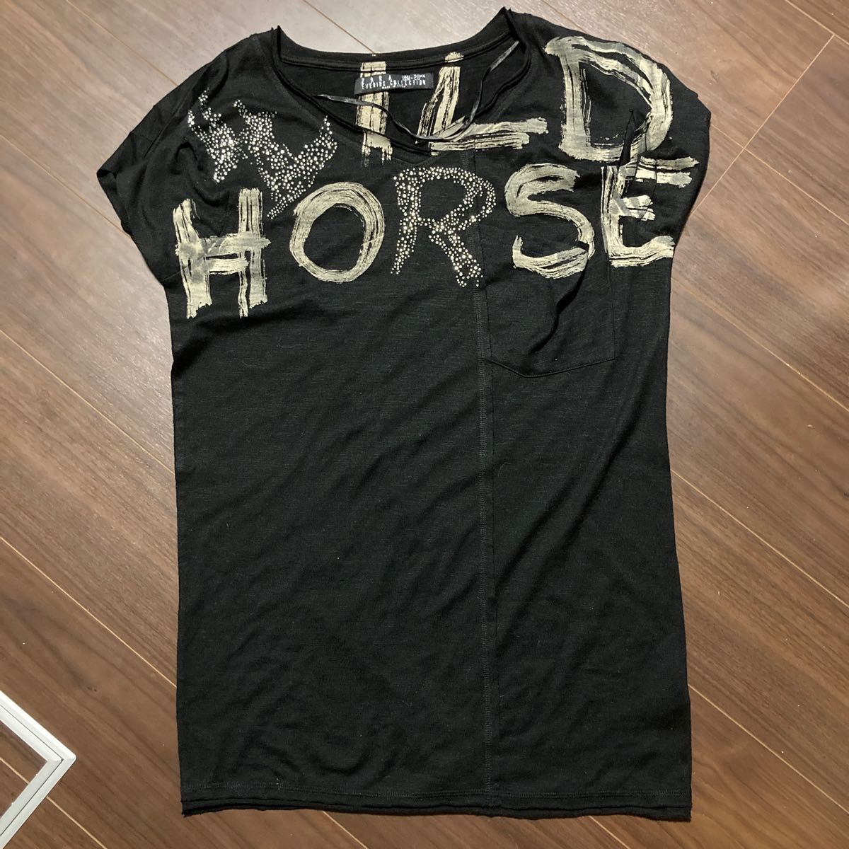 Zara evening collection wild horse 黒 馬  Tシャツ