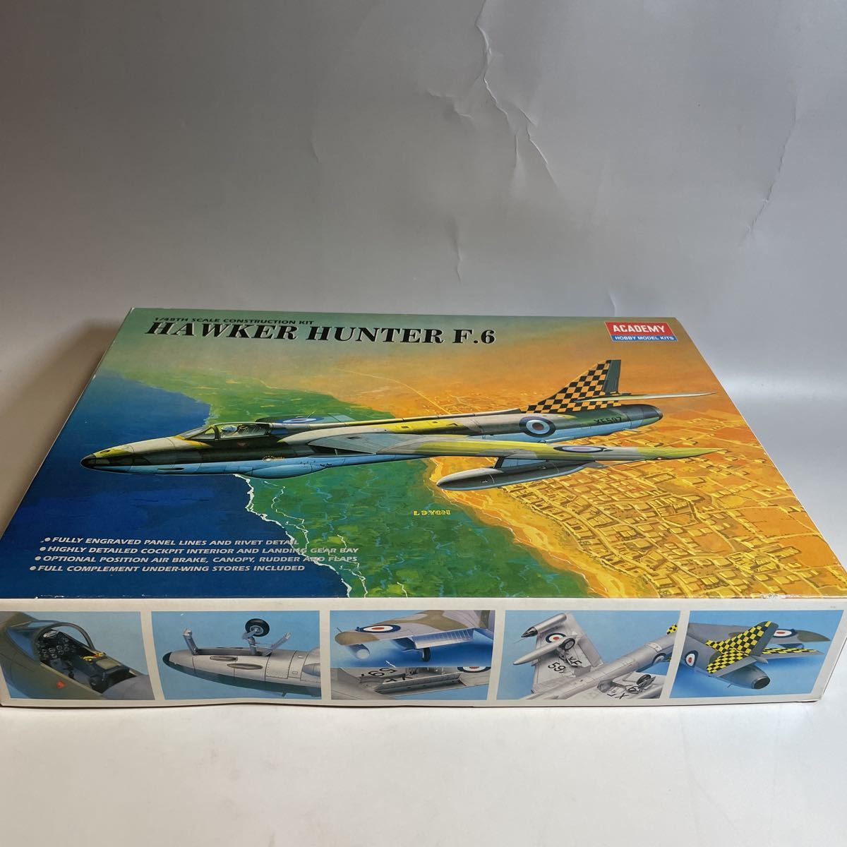 【未組立 】アカデミー ホーカーハンター ACADEMY HAWKER HUNTER F.6 イギリス空軍 戦闘機 航空機 プラモデル ホビーモデルキットの画像2