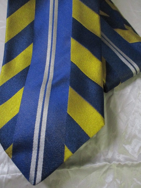  Vivienne Westwood MAN темно-синий × желтый галстук Италия производства (101423M