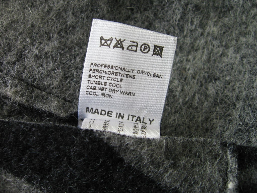  Italy made KRIZIA Krizia * light weight! adult high class one -ply ko-ti gun 42 (11 number ) felt wool coat cardigan Zebra gray series 