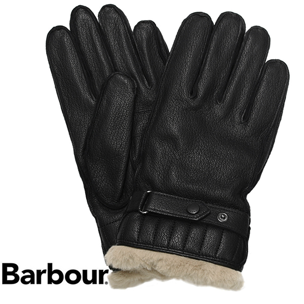 バブアー Barbour グローブ 手袋 メンズ レザー ブラック サイズM MGL0013 BK11 新品