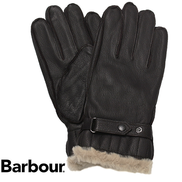  Bab a-Barbour glove gloves men's leather Brown size L MGL0013 BR11 new goods 