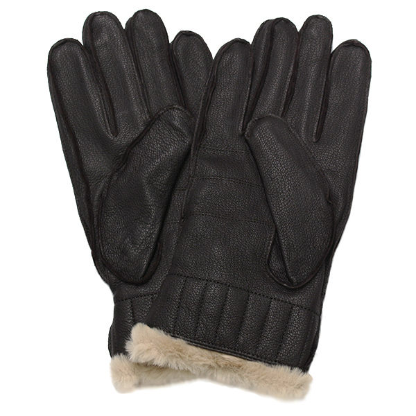  Bab a-Barbour glove gloves men's leather Brown size L MGL0013 BR11 new goods 