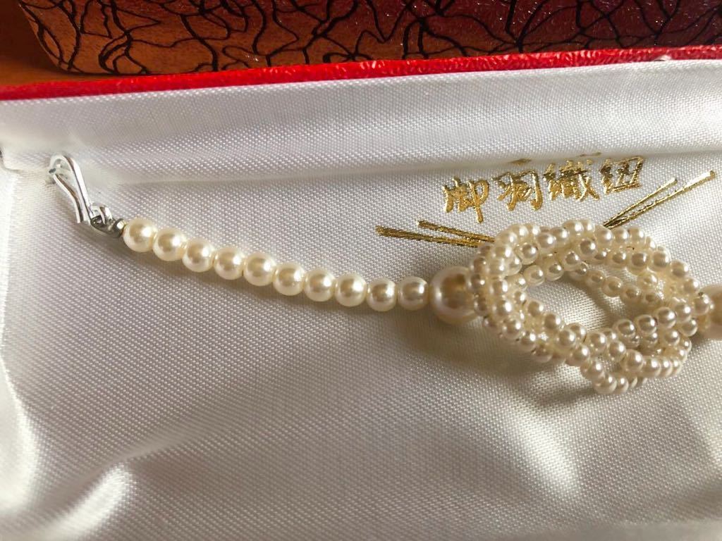 新品自宅保管！MIKIMOTOミキモト高級パール真珠の着物羽織紐飾り♪_画像6
