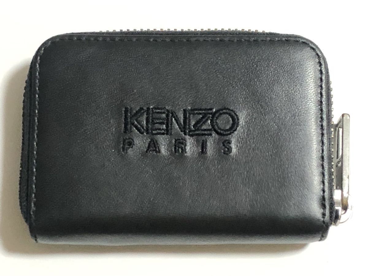 良品 KENZO タイガーコインケース ブラック 小物入れ ケンゾー TIGER 虎 とら ロゴ 送料無料 小銭入れ カード入れの画像3