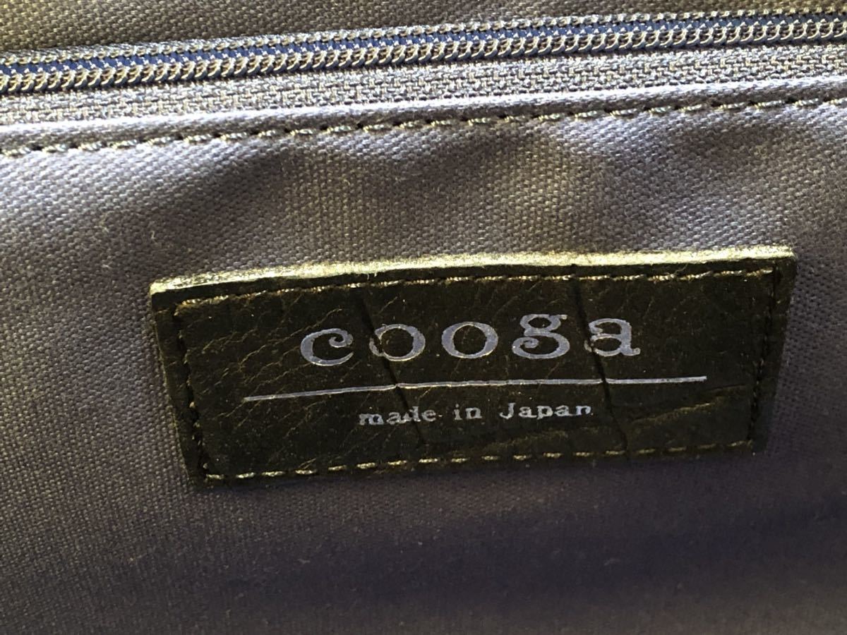 超美品 cooga Mia croco BOSTON クーガ ミアクロコ 型押し ハンドバッグ ボストンバッグ レザー 日本製 鞄 バッグ A4 ブリーフケースにも_画像8