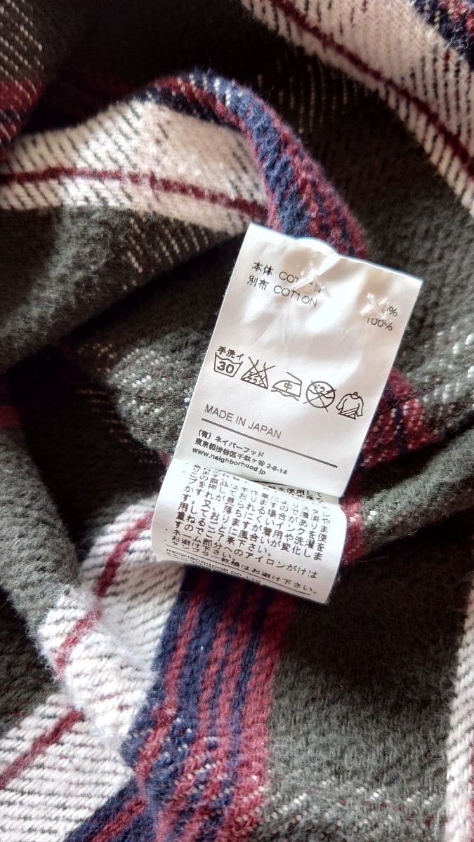Sサイズ NEIGHBORHOOD ネイバーフッド チェック柄 ネルシャツ