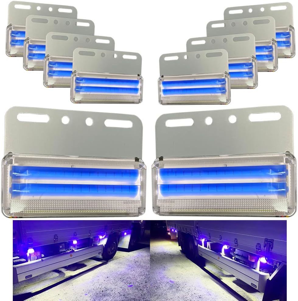 10個セット×６ ブルー マーカーランプ 24V COBチップ 面発光 超高輝度ダウンライトを搭載 明るい サイドマーカー トラック 防水