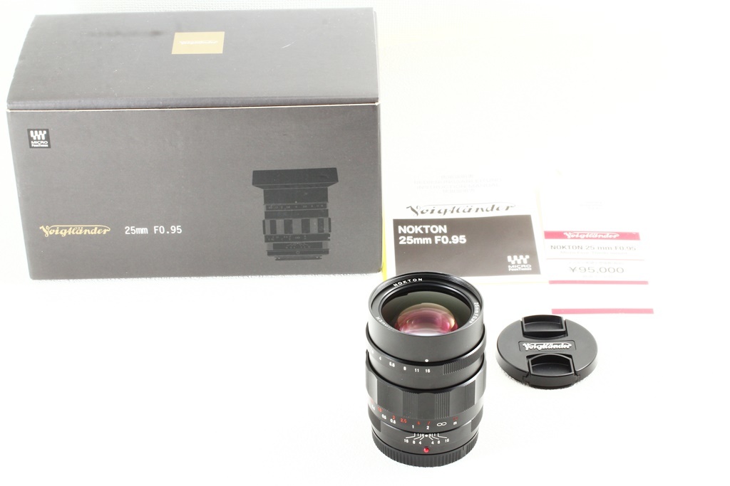 極上品◆COSINA コシナ Voigtlander フォクトレンダー NOKTON ノクトン 25mm F0.95 マイクロフォーサーズ◆広角レンズ/A2161_元箱など付属品揃った極上品です！