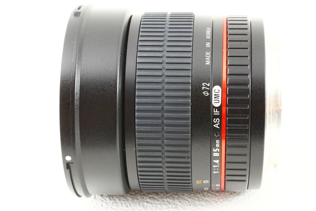 極上品◆SAMYANG サムヤン 85mm F1.4 AS IF UMC Canonキヤノン◆中望遠MFレンズ/A2328_画像5