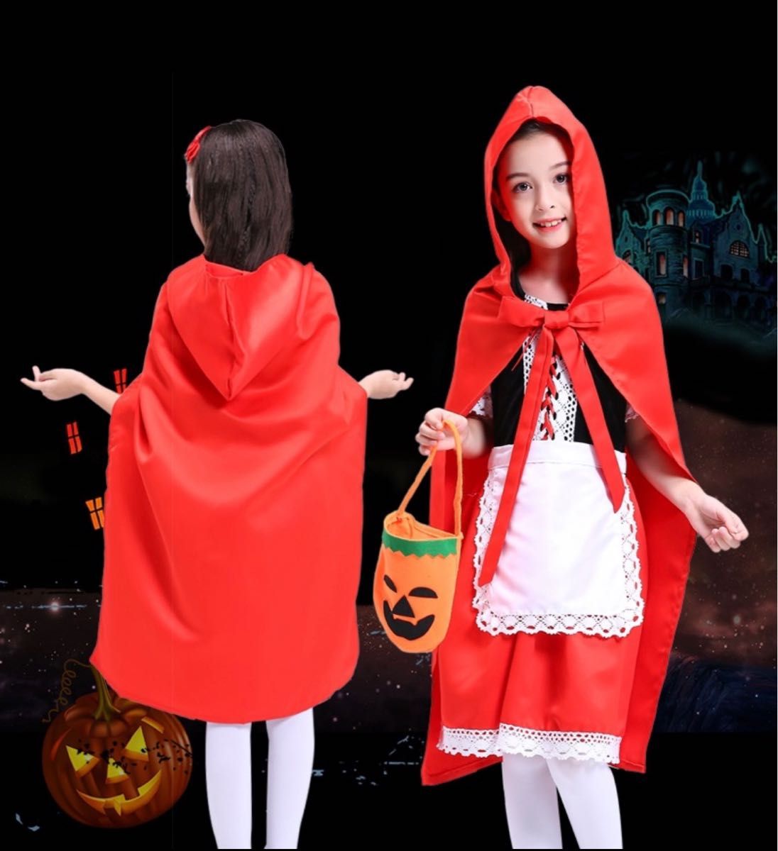 赤ずきん おしゃれ　ワンピース コスプレ 子ども 赤ちゃん 仮装　コスチューム　大人気　キッズ　かぼちゃ　カボチャ　可愛い　韓国