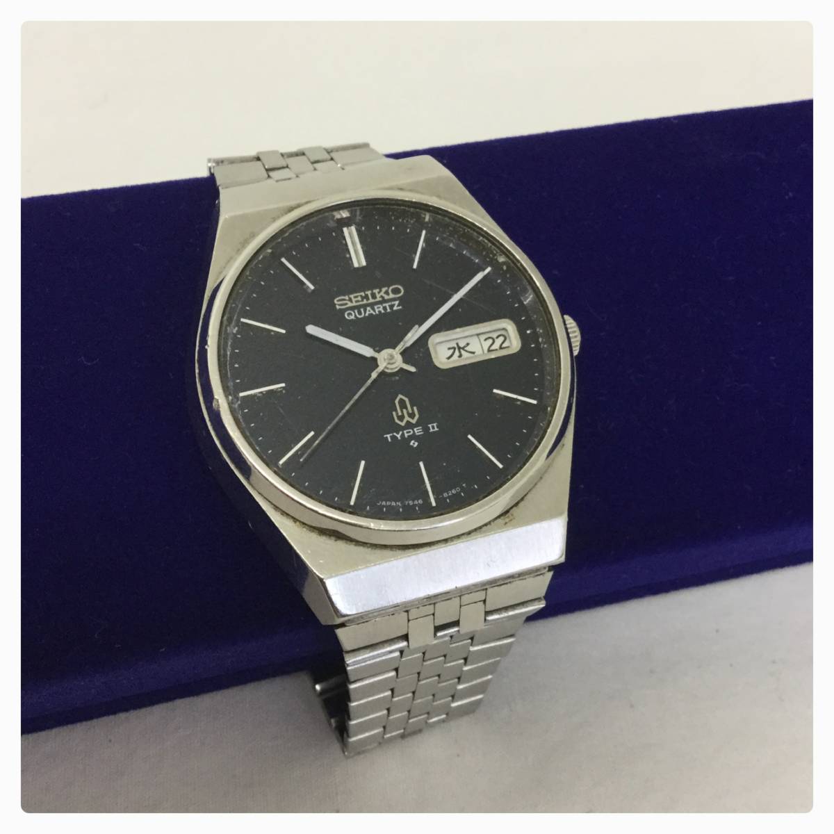 SEIKO Seiko TYPE Ⅱ type 2 7546-8230 QUARTZ quartz men's wristwatch ⑨: Real  Yahoo auction salling