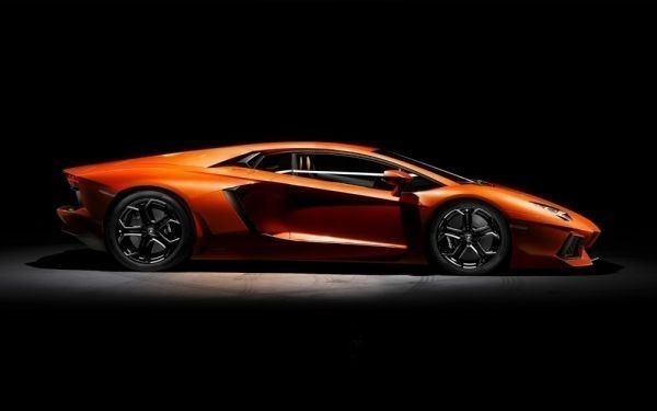  Lamborghini Aventador orange picture manner new material wallpaper poster extra-large wide version 921×576mm( is ... seal type )003W1