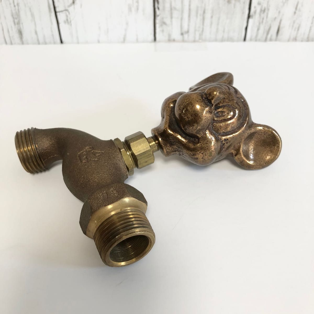 真鍮製 蛇口 水道蛇口 レトロ アンティーク ミッキーマウス 希少品 珍品 ディズニー