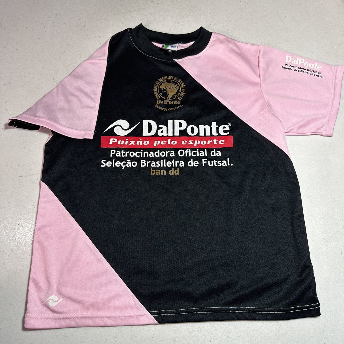 ダウポンチ dalponte ピンク 黒 ブラック フットサル サッカー プラクティスシャツ_画像1