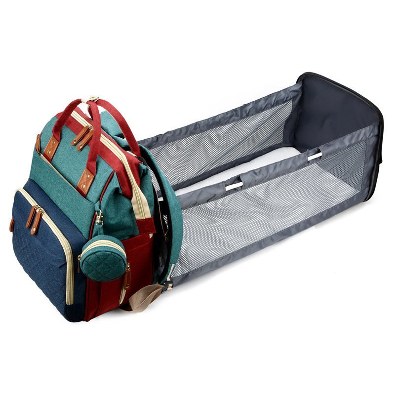  "мамина сумка" детская кроватка многофункциональный большая вместимость теплоизоляция коляска крюк есть мама рюкзак мама сумка mother z рюкзак зеленый * темно-синий 