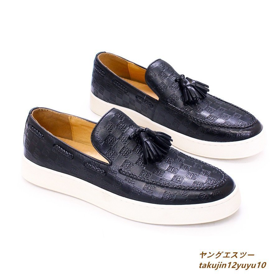  top class * regular price 8 ten thousand Loafer slip-on shoes original leather business shoes men's sneakers cow leather leather shoes handmade gentleman shoes leather shoes black 25.0cm