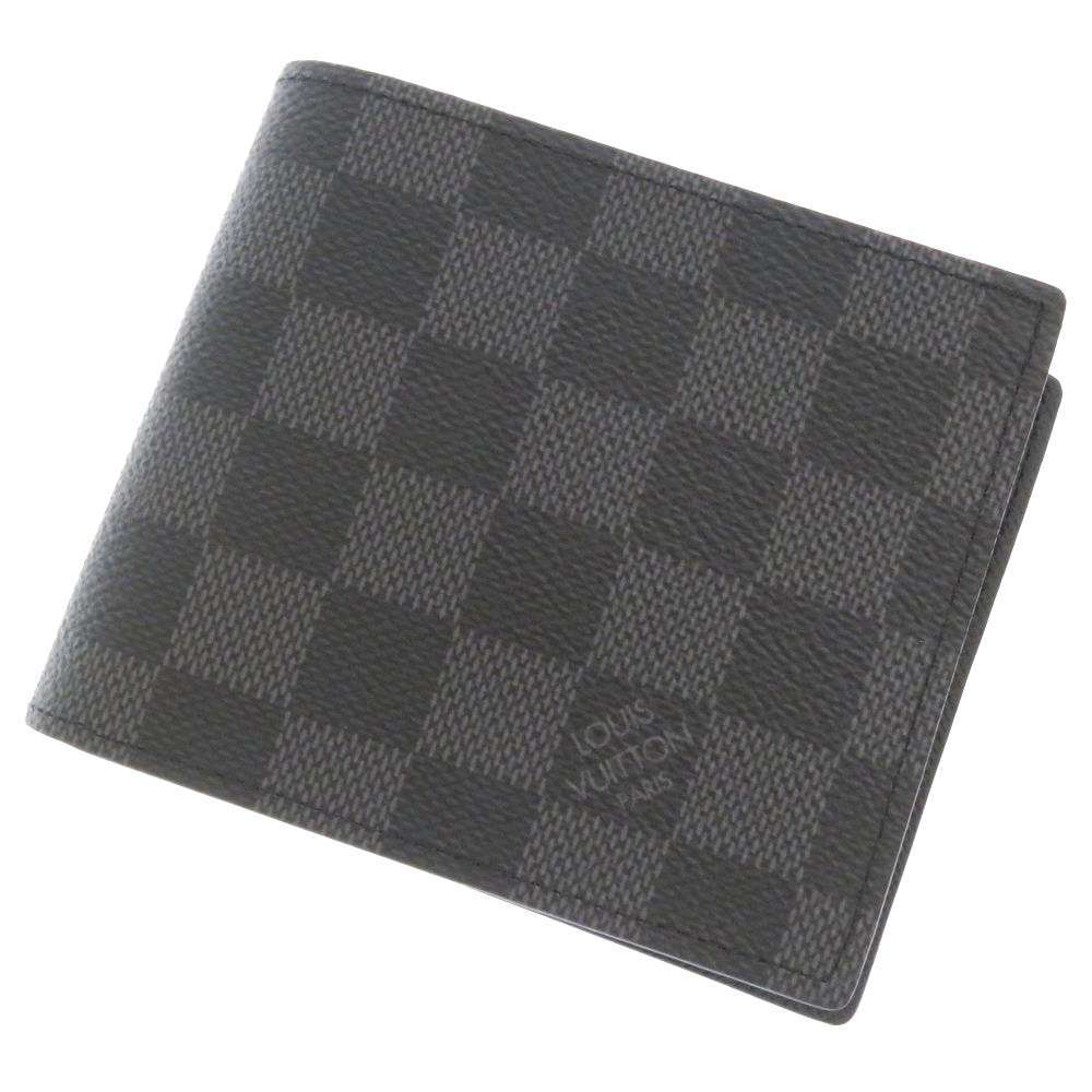 ルイヴィトン 財布 ダミエグラフィット ポルトフォイユ・マルコ NM N63336 LOUIS VUITTON メンズ 黒 二つ折り財布