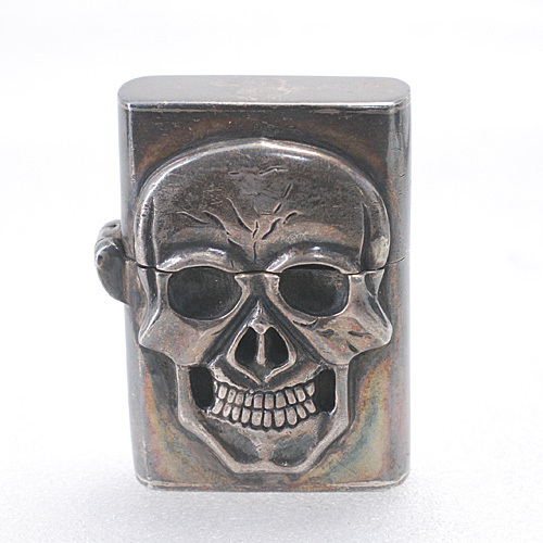 ジッポ ジッポー ZIPPO SV925 スターリングシルバー スカル オイル ライター インサイドユニットのみジッポ(14040)_画像1