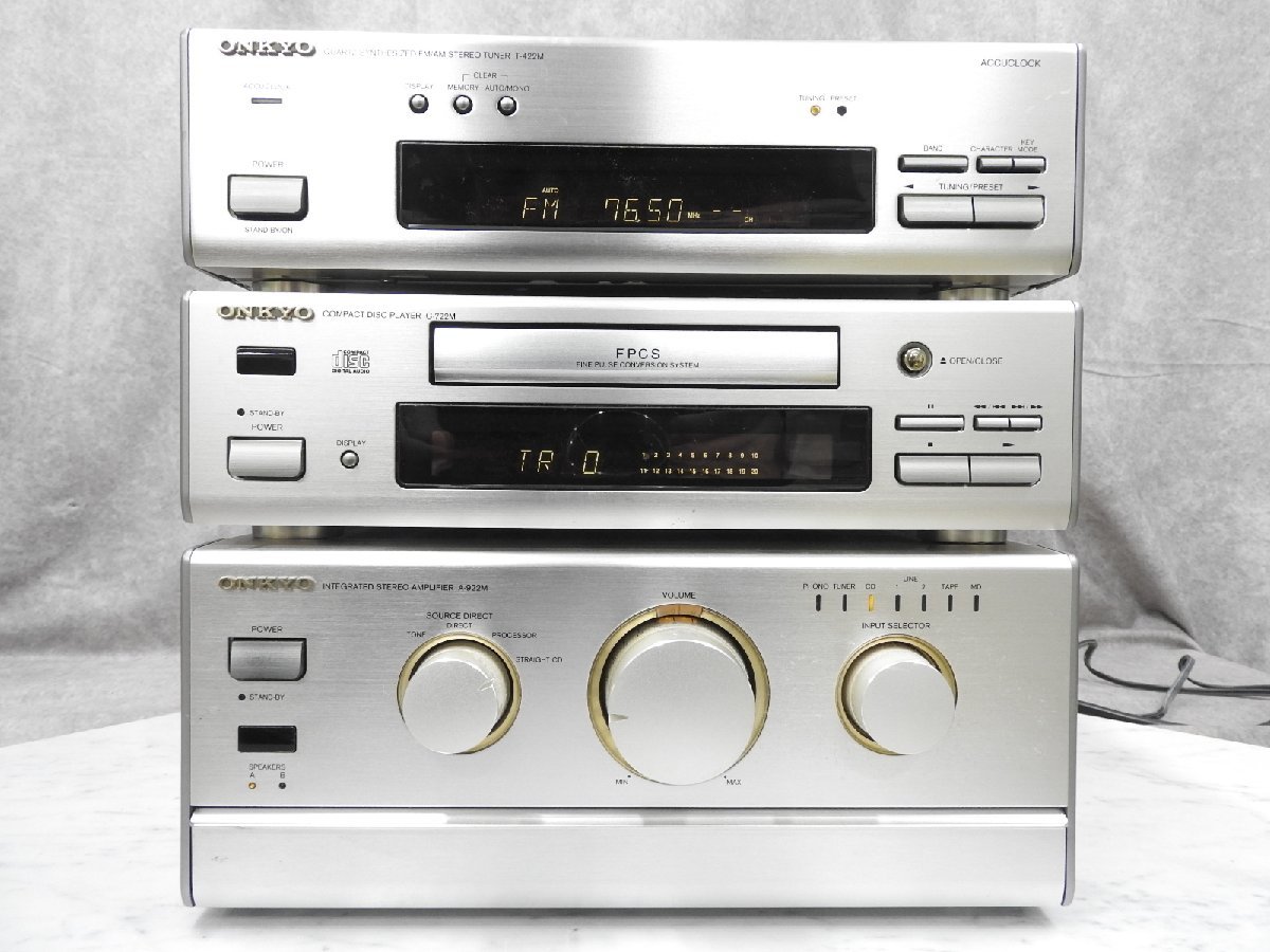 〇【神殿店】ONKYO オンキョー コンポセット T-422M/C-722M/A-922M/D