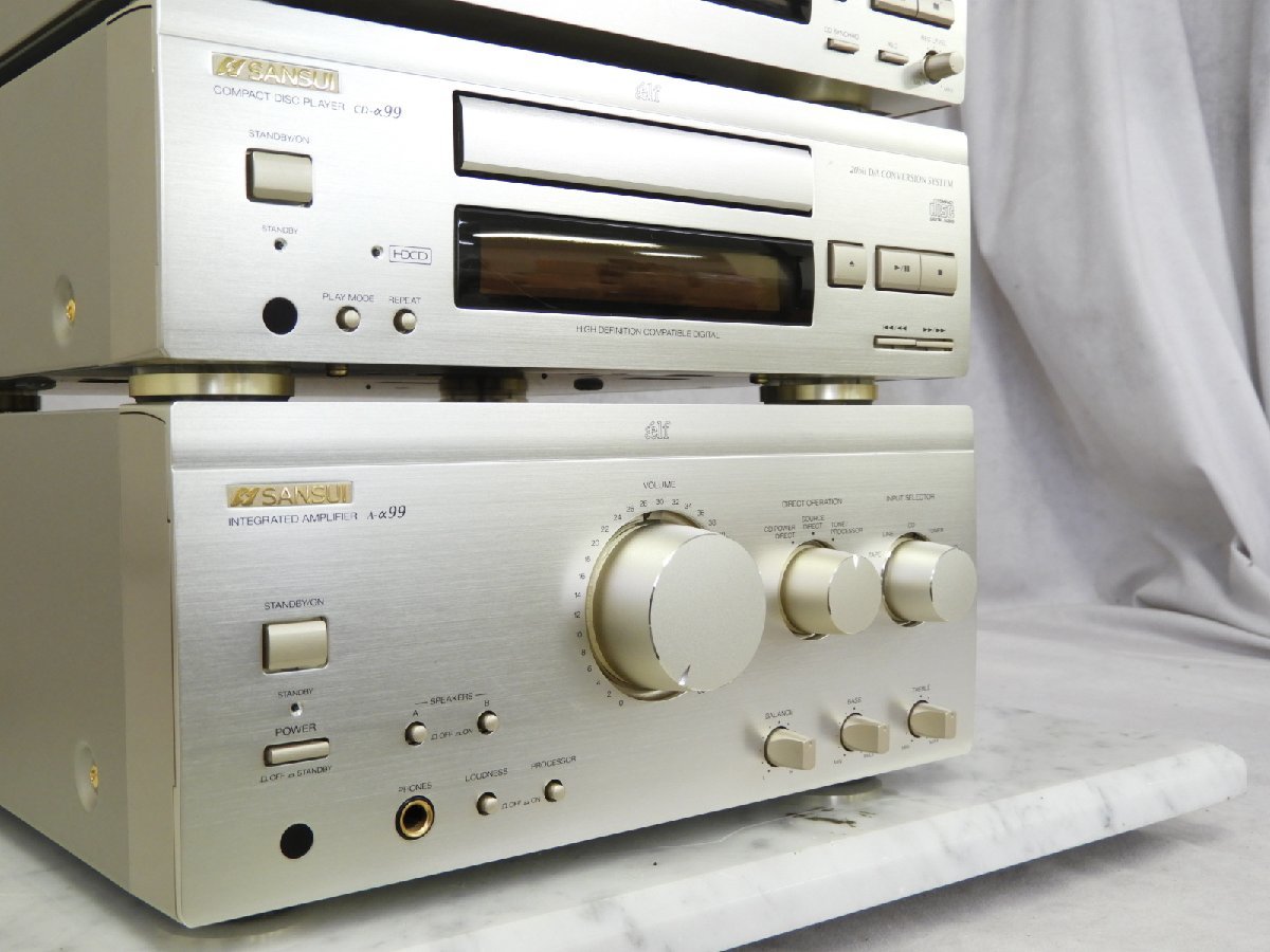 ☆ Sansui サンスイ A-α99 CD-α99 T-α77 MD-a77 システムコンポ ☆中古