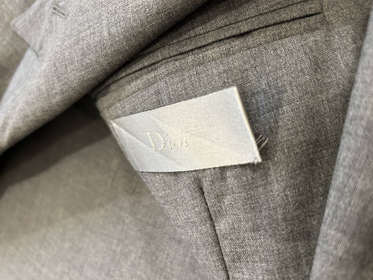 エディ期! Dior HOMME テーラードジャケット サイズ48 グレー ディオールオム コート シャツ エディスリマン