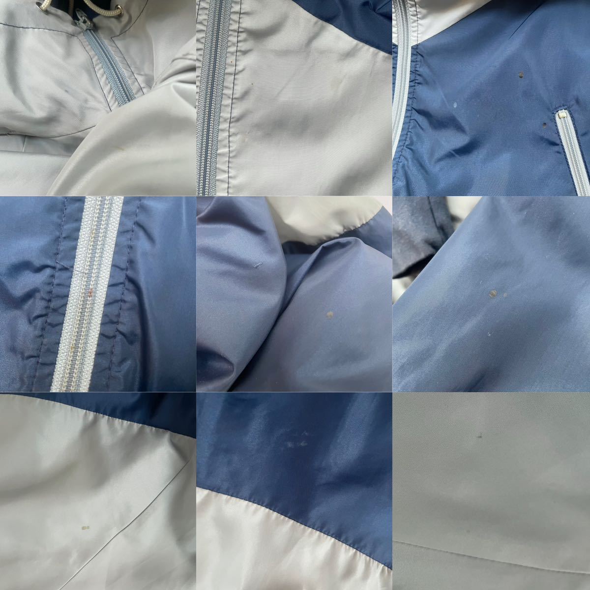 80s vintage NIKE 2tone JKT ナイキ 切替 ナイロンジップアップパーカー ウィンドブレーカー