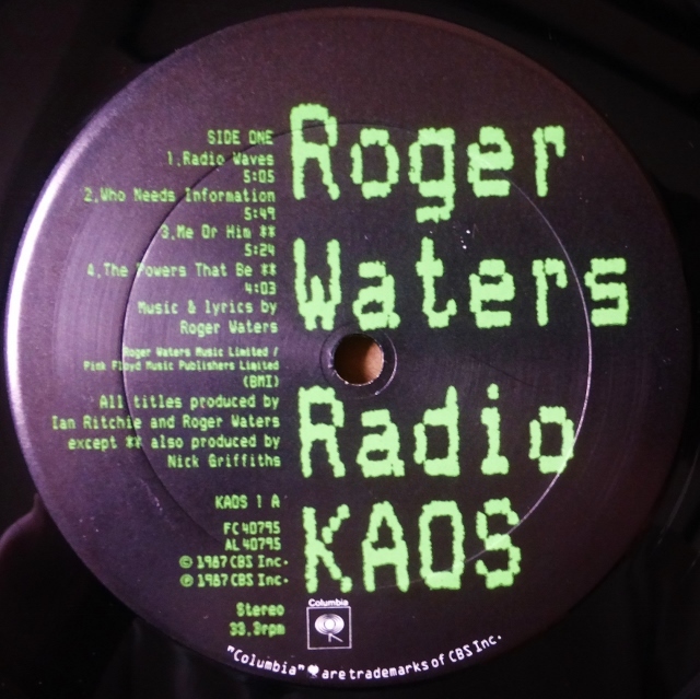 ROGER WATERS (PINK FLOYD)「RADIO KAOS」米ORIG [FC規格] ステッカー有シュリンク美品の画像5