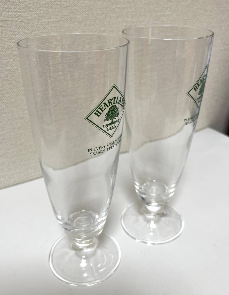 【万-19①】☆HEARTLAND BEER☆ ハートランド ビールグラス 2個 ガラス製 【未使用・保管品】 箱なしの画像10