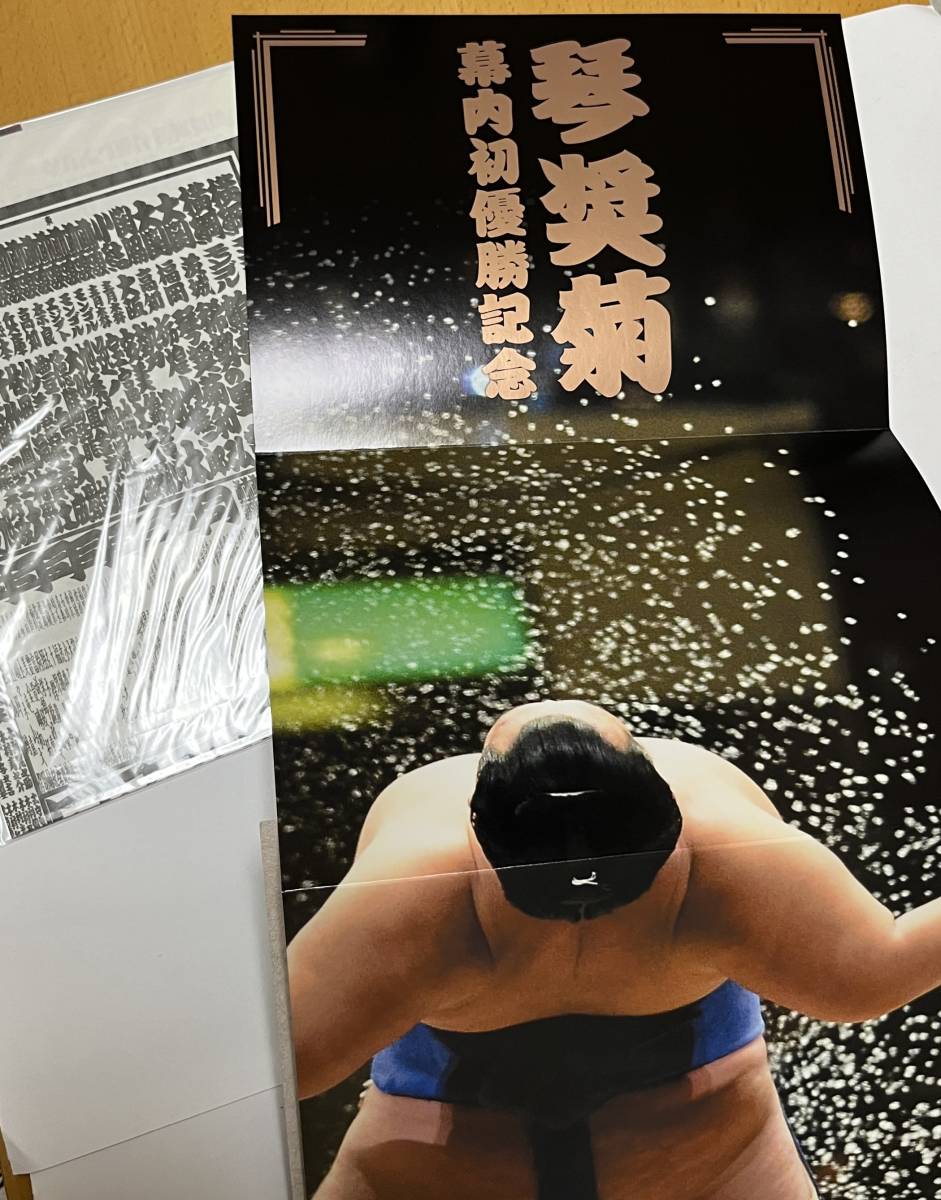 【W-106】　◆琴奨菊 幕内初優勝記念◆ フレーム切手セット シール切手 額面52円×10枚 ポストカード　番付　未使用品_画像10