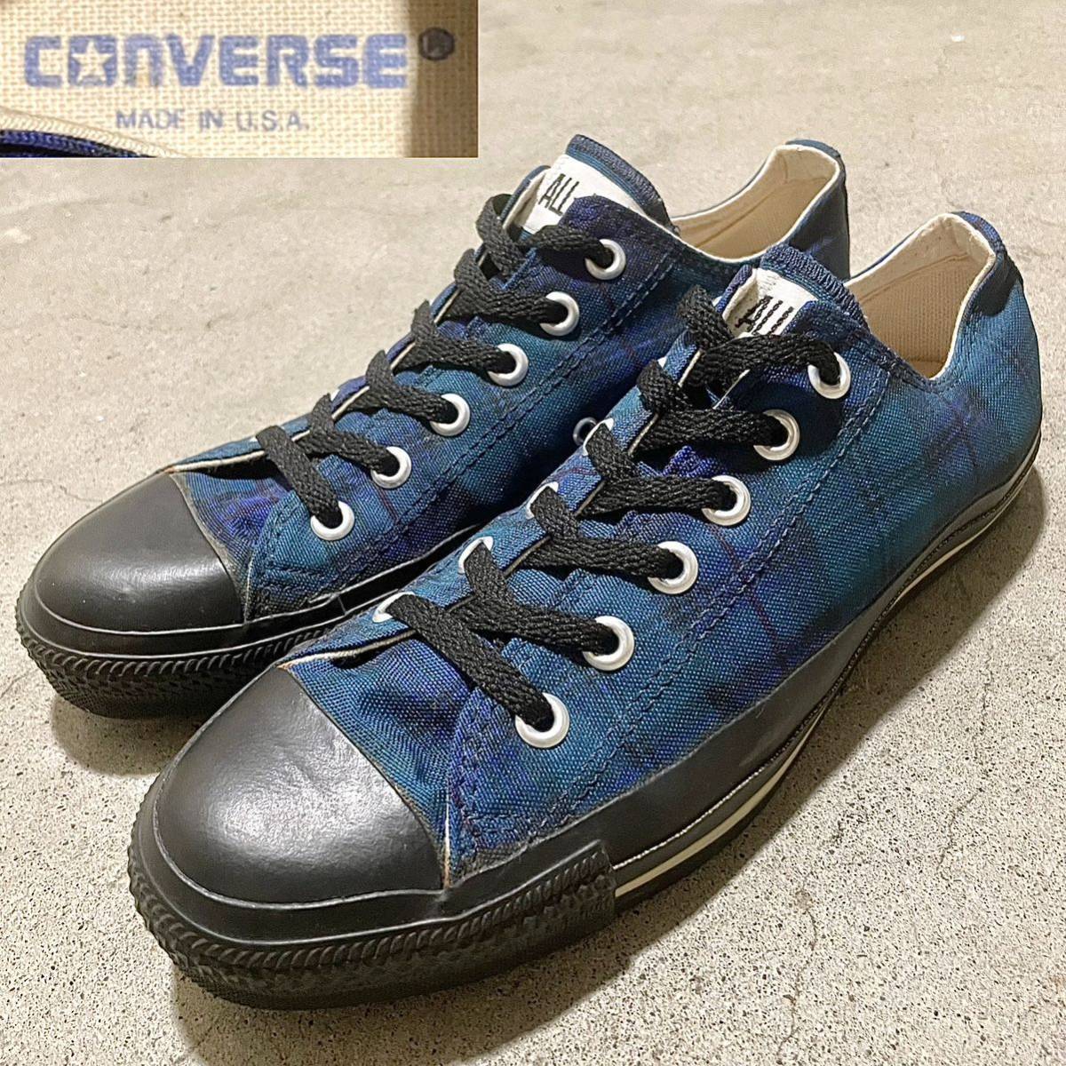 コンバース オールスター チェック アメリカ製 デッドストック ビンテージ 総柄 ブラックウォッチ 90年代 converse allstar vintage 90s_画像1