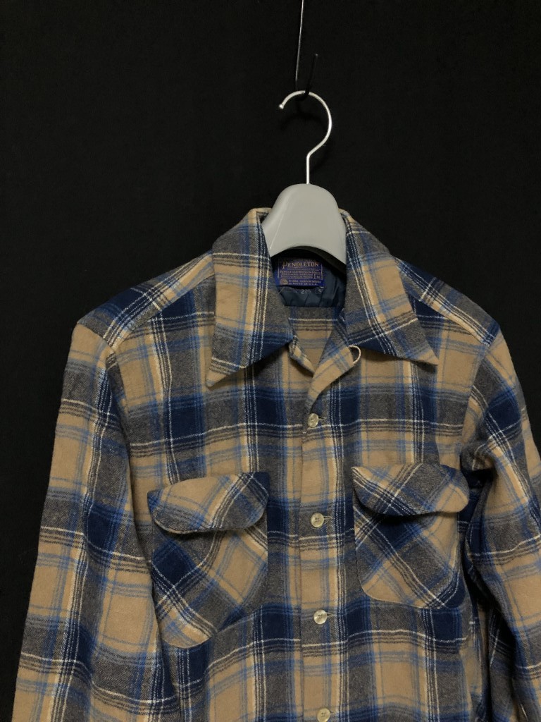 かわいい新作 ボートシャツ ループカラー チェック 70s◇PENDLETON USA