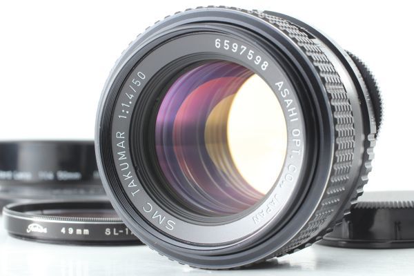 ペンタックス SMC タクマー 50mm F/1.4 標準レンズ フード付 l3486_画像1