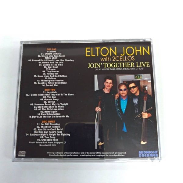 ＃MD_626A/B/C: ELTON JOHN with 2CELLOS: JOIN' TOGETHER エルトン・ジョン　_画像2