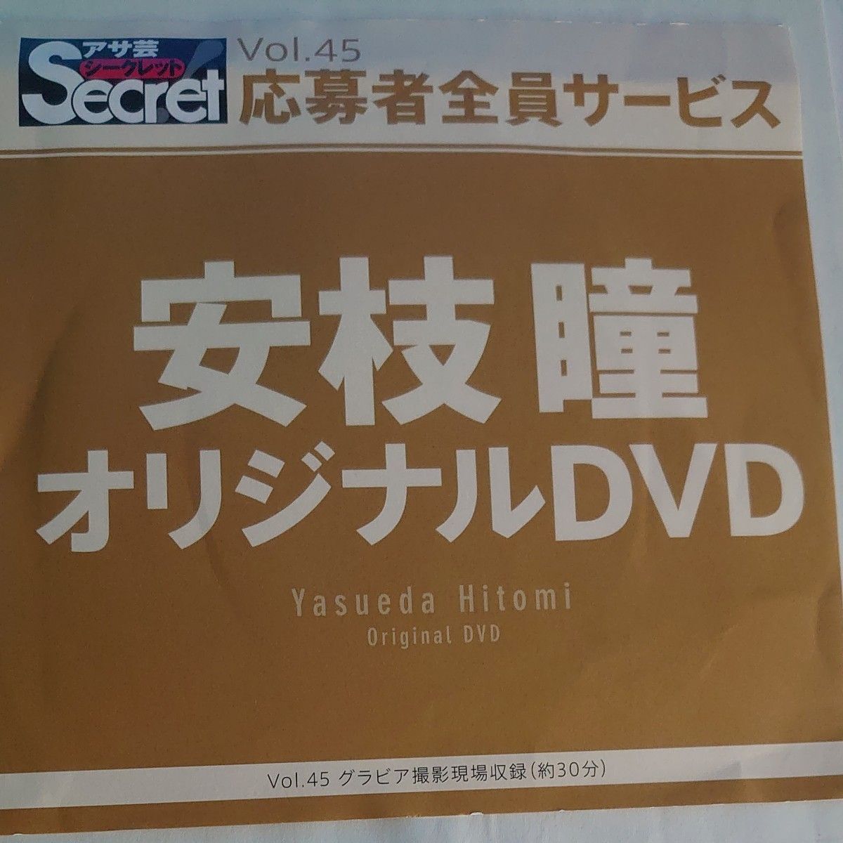 DVD アサ芸シークレット vol.45 安枝瞳 開封済み