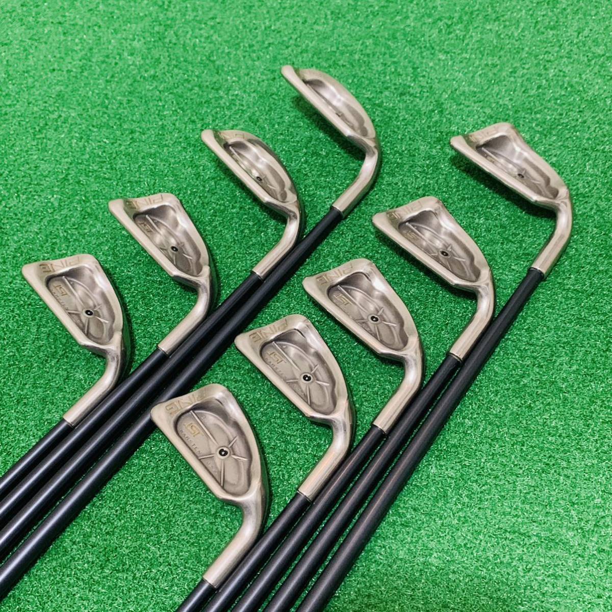 YR5802 希少 PING ISI ニッケル 黒ドット 9本 U44 ピン アイアンセット