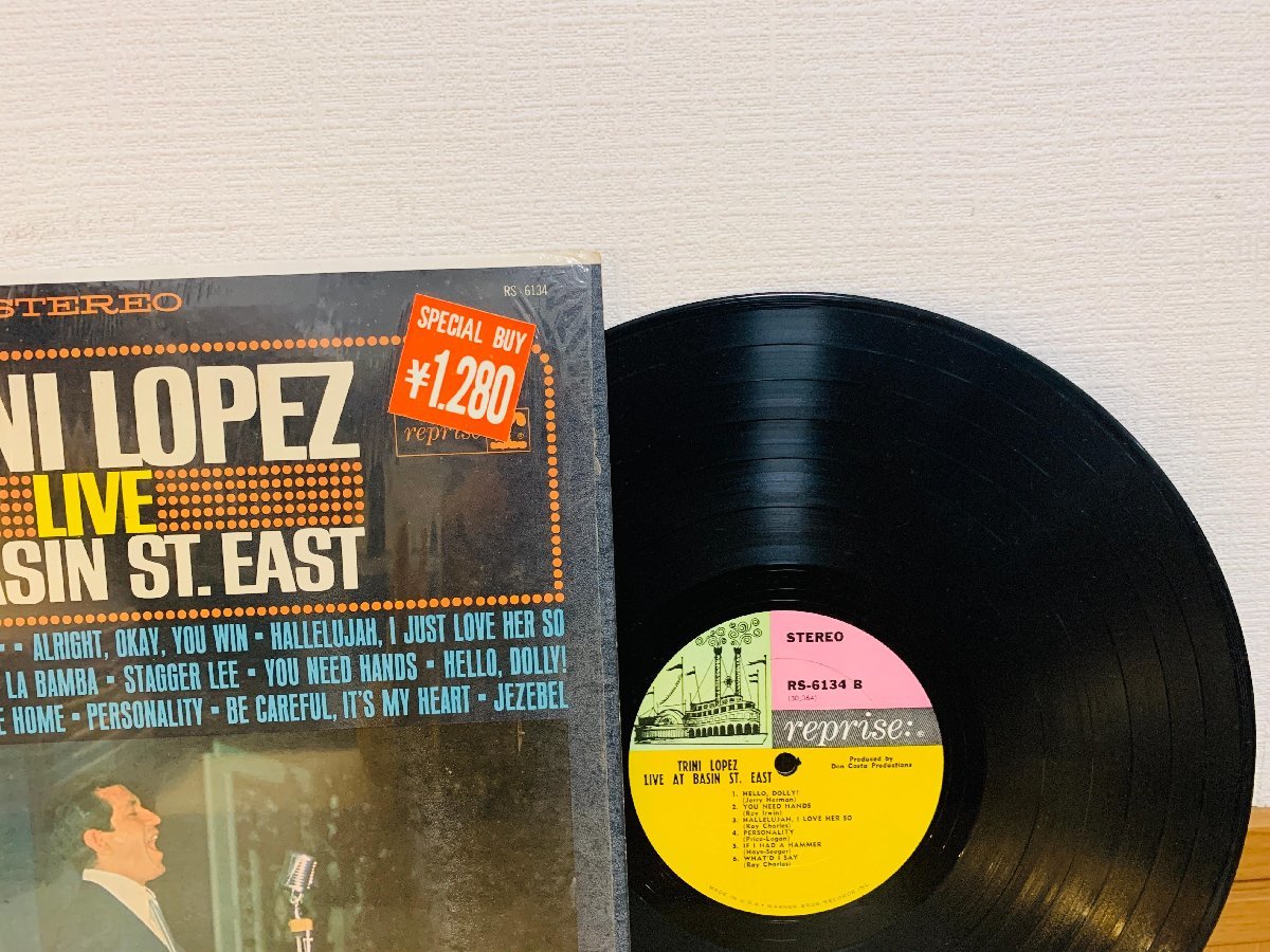 即決LP 米盤 TRINI LOPEZ / LIVE AT BASIN ST. EAST トリニ・ロペスを聴く夕べ レコード ペラジャケ RS-6134 L18_画像3