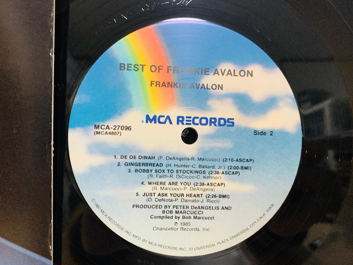 即決LP 米盤 BEST OF FRANKIE AVALON / フランキー・アヴァロン / レコード MCA-27096 L19_画像2