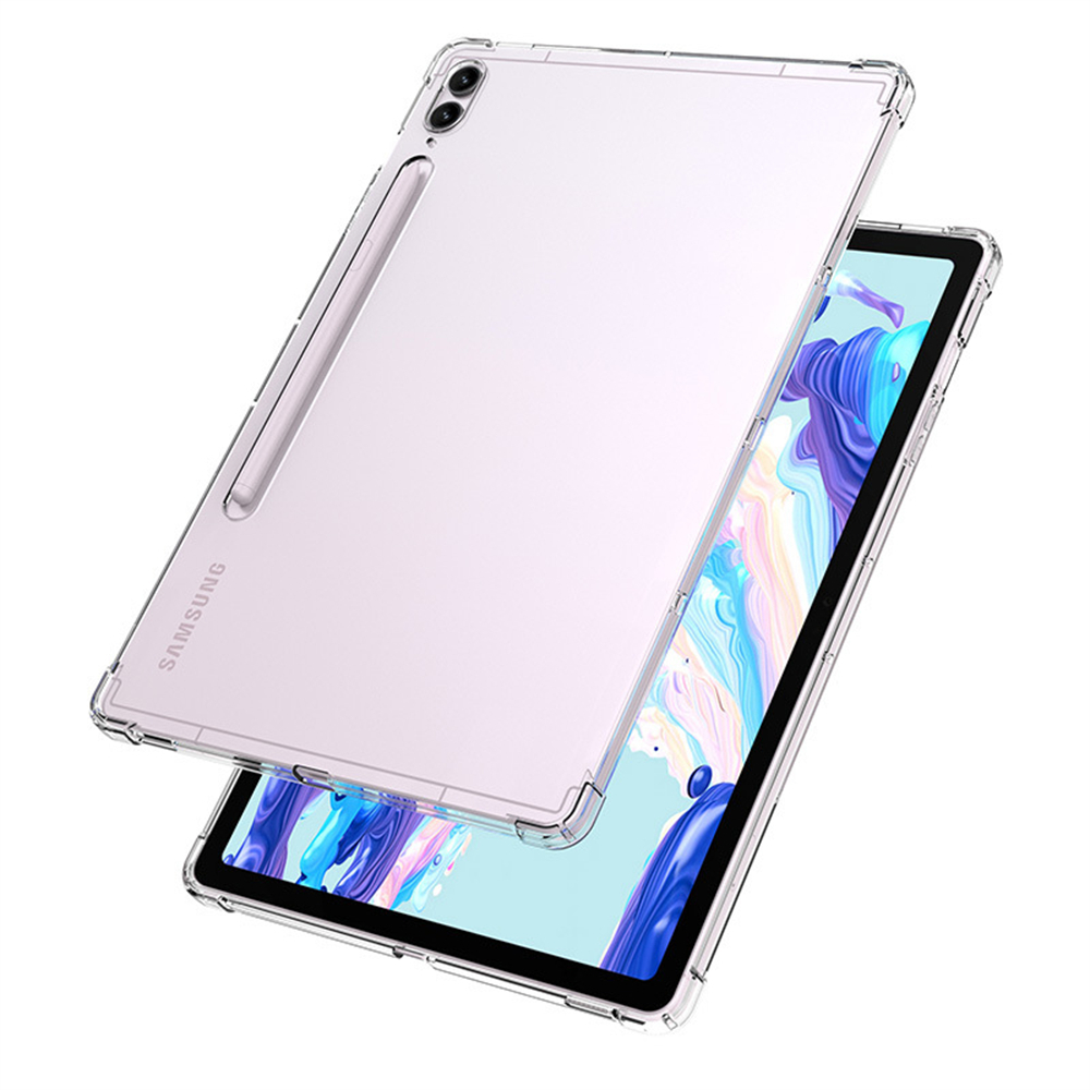 Galaxy Tab S9 FE タブレットケース ギャラクシータブ エアクッション ペン収納 TPU クリアケース ソフト 透明 薄型 軽型カバー ケース 衝_画像2