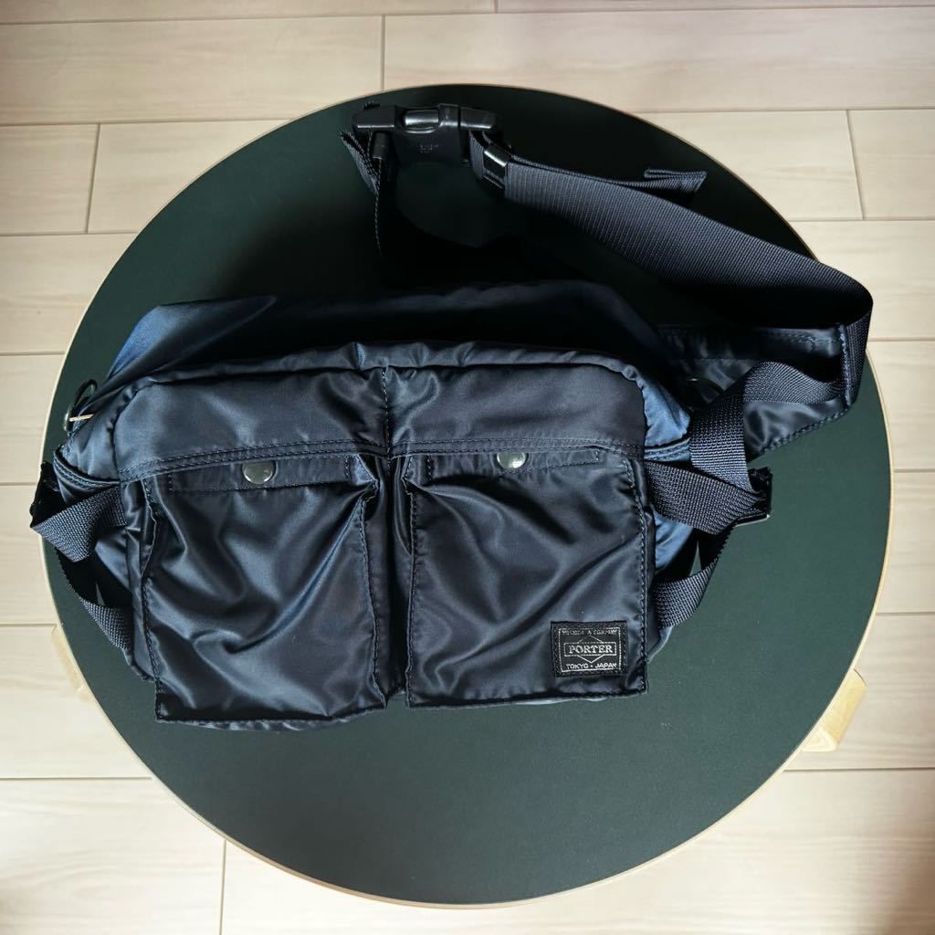 PORTER / TANKER / WAIST BAG アイアンブルー ポータータンカー ウエストバッグ ボディバッグ 吉田カバン ショルダーバッグ _画像1