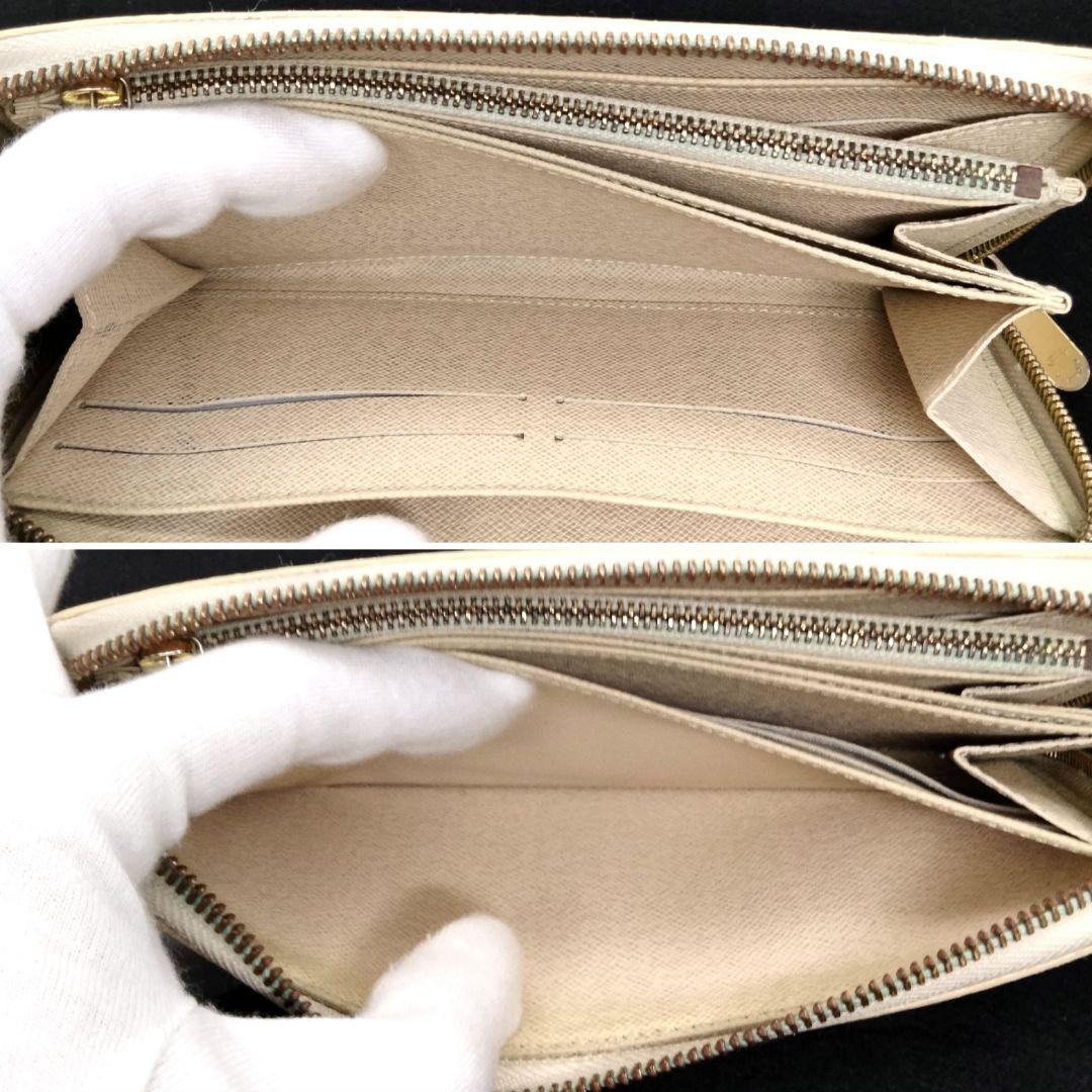 ルイヴィトン ダミエ アズール ジッピーウォレット ラウンドファスナー 長財布 カード×8 Louis Vuitton スペイン製 ホワイト CA1123
