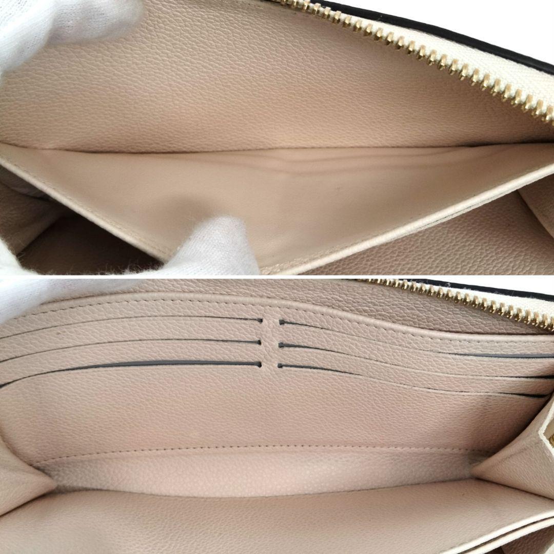 箱付 Louis Vuitton ルイヴィトン モノグラム M80402 バイザプール ジッピーウォレット クレームサフラン 白系 長財布 ラウンドファスナー