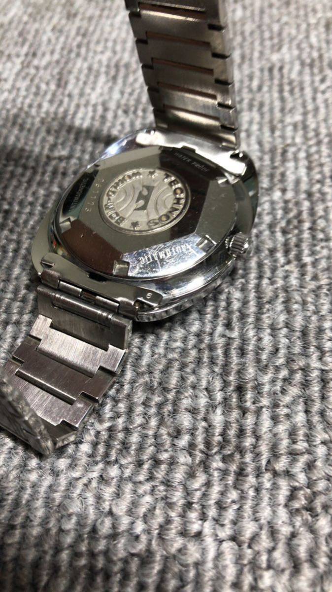  operation goods *TECHNOS Tecnos Sky Lark Sky la-k Date cut glass self-winding watch men's wristwatch original belt 