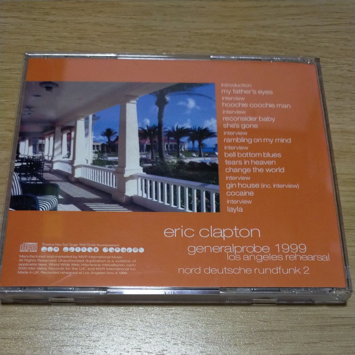 Eric Clapton ★ エリック・クラプトン ☆ Generalprobe 1999 ☆ Mid Valley ★ 1CD